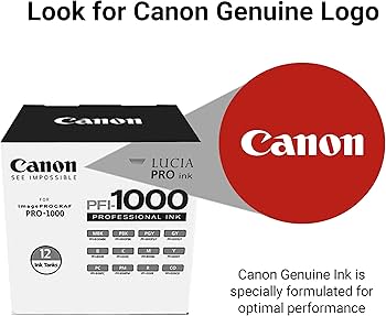 Canon PFI-1000 インクカートリッジセット Amazon.com: PFI-1000 Ink Cartridge 12 Color Pack (MBK PBK